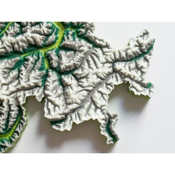 Die Schweiz in 3D, farbig, gerahmt, 1:1‘000‘000