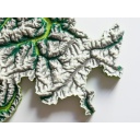 Die Schweiz in 3D, farbig, gerahmt, 1:1‘000‘000