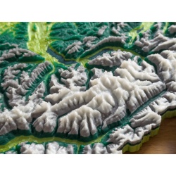 Die Schweiz in 3D, farbig, gerahmt, 1:1‘000‘000