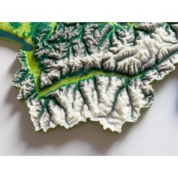 Die Schweiz in 3D, farbig, gerahmt, 1:1‘000‘000