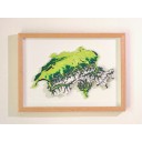 Switzerland in 3D and color, framed, 1:1‘000‘000