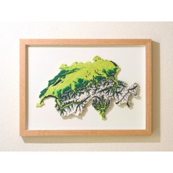 Die Schweiz in 3D, farbig,...